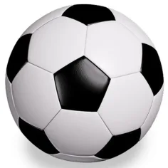 Balón de fútbol blanco y negro de 23 cm