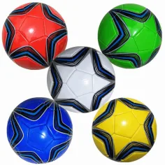 Balón de fútbol de cuero sintético con diseño de estrellas de 23 cm en varias versiones 1ud