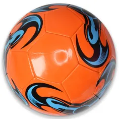 imagen de Balón de fútbol de cuero sintético con estampado colorido en varias versiones de 22 cm 2