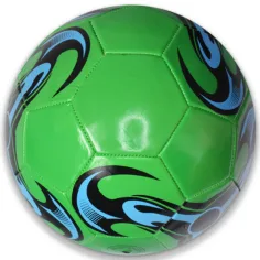 imagen de Balón de fútbol de cuero sintético con estampado colorido en varias versiones de 22 cm 4