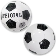 Balón de fútbol de cuero sintético tradicional de 23 cm