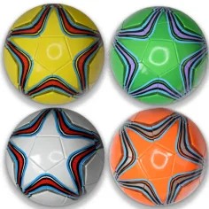 Balón de fútbol de imitación de cuero con diseño de estrellas en varias versiones de 22 cm