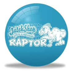 Balón de goma azul de dinosaurio Raptor de 22 cm