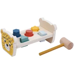imagen de Banco de juego de madera para desarrollar habilidades con formas 1