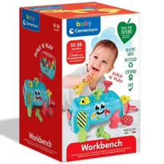 Banco de trabajo y caja de herramientas 2 en 1 con herramientas - Clementoni baby