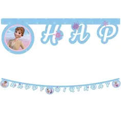 Banner de fiesta "Happy Birthday" de Frozen 2 de 200 cm