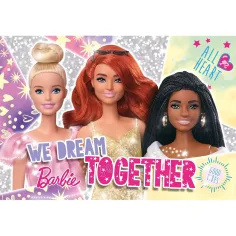 imagen de Barbie amigas rompecabezas de glitter de 60 piezas 50x35cm - Lisciani 2