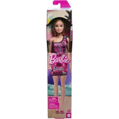 Barbie Chic rubia muñeca de moda rosa, con vestido de la inscripción Barbie - Mattel