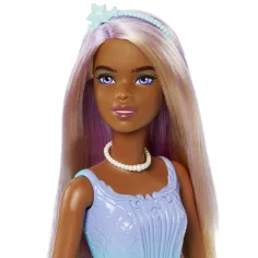 imagen de Barbie Dreamtopia: Muñeca princesa en vestido azul-púrpura con mariposas - Mattel 3