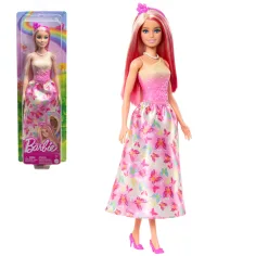 Barbie Dreamtopia: Muñeca princesa en vestido rosa con mariposas - Mattel