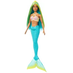 imagen de Barbie Dreamtopia: Muñeca sirena con cabello azul y cola - Mattel 2