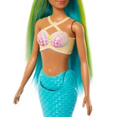 imagen de Barbie Dreamtopia: Muñeca sirena con cabello azul y cola - Mattel 4