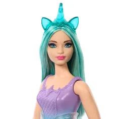 imagen de Barbie Dreamtopia: Muñeca unicornio en vestido azul y morado - Mattel 3