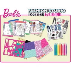 imagen de Barbie Juntos Brillamos set de colorear y vestir - Lisciani 2