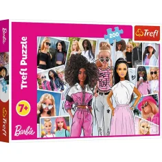 Barbie: La película - Puzzle de 200 piezas de Barbie en el mundo de Mattel - Trefl