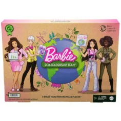 Barbie: Muñecas de carrera por la Tierra, paquete de 4 - Mattel