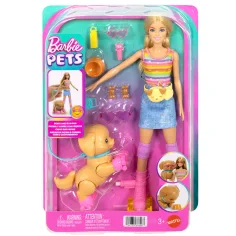 Barbie Paseadora de Perros Con Patines - Muñeca Rubia - Mattel