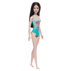 imagen de Barbie Playa muñeca con traje de baño azul estampado - Mattel 2