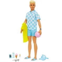 imagen de Barbie The Movie: Ken muñeco de playa con accesorios - Mattel 4