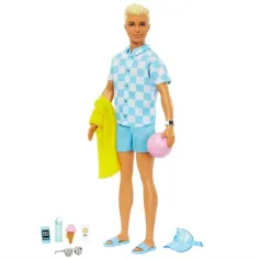 Barbie The Movie: Ken muñeco de playa con accesorios - Mattel