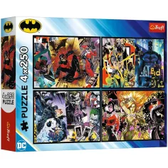 Batman Héroes y Villanos de Gotham Puzzle de 4x250 piezas - Trefl