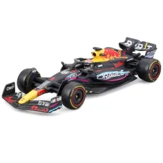 Bburago: Red Bull RB19 F1 coche de carreras modelo de metal 1/43 (Max Verstappen #1, edición especial Miami GP, con casco)