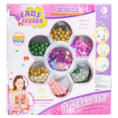 Beads Series: Set de creación de joyas 100+ cuentas y hilo