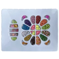 imagen de Beads Series: Set de joyería con cuentas, goma para el cabello y colgante con más de 200 cuentas 2