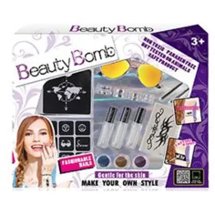 Beauty World: Conjunto creativo de tatuajes de brillo Beauty Bomb con gafas de sol