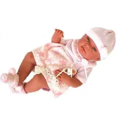 Bebé niña recién nacida con vestido estrellado 38cm