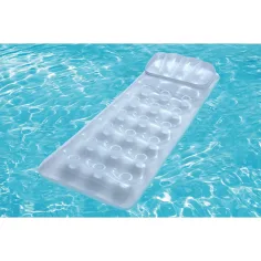 imagen de Bestway: Colchón inflable transparente de color plateado 175x63x26cm 2