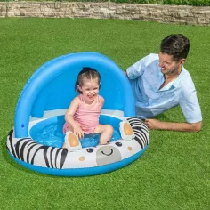 imagen de Bestway: Safari Sun™ piscina de chapoteo con diseño de cebra y techo protector solar Ø 97 x 66 cm 2