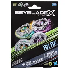 Beyblade X Brace Triceratops M-85BS y Dagger Dran 7-55R set de peonzas - Hasbro
