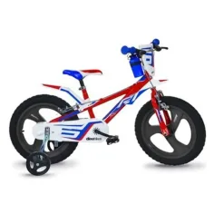 Bicicleta de montaña R1 roja-azul para niños tamaño 14 - bicicleta Dino Bikes