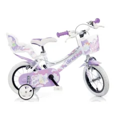 Bicicleta de niña blanca de 12 pulgadas - bicicleta Dino Bikes