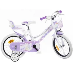 Bicicleta de niña blanca de 16 pulgadas - Dino Bikes