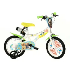 Bicicleta infantil Furry Fun de perros y gatos en tamaño 14 - bicicleta Dino Bikes