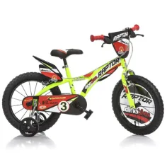 Bicicleta infantil Raptor verde de tamaño 16 - bicicleta Dino Bikes