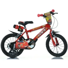 Bicicleta infantil roja Cars de tamaño 16 - bicicleta Dino Bikes