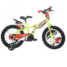 Bicicleta infantil verde Raptor tamaño 14 - bicicleta Dino Bikes