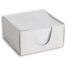 Bloc de notas en forma de cubo 9x9x5cm de 500 hojas en caja blanca