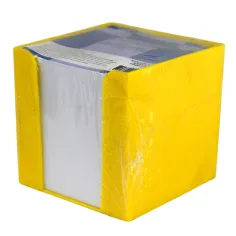 Bloc de notas en soporte amarillo limón de 750 hojas 9x9x9cm