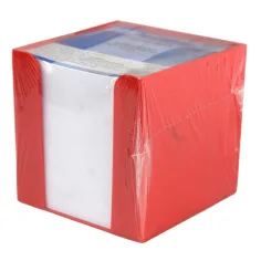 Bloc de notas en soporte rojo de 750 hojas 9x9x9cm