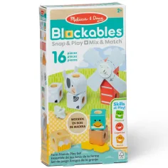 Blockables: Amigos de la granja juego de construcción de madera - Melissa & Doug