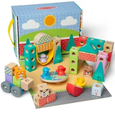 imagen de Blockables: Juego de construcción de madera urbana - Melissa & Doug 2