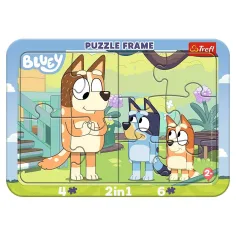 imagen de Bluey 2 en 1 rompecabezas de bebé enmarcado - Trefl 1