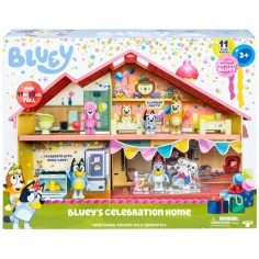 Bluey: Casa familiar festiva set de juego con figura festiva de Bluey