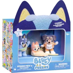 Bluey Fuzzies Episodio set de 3 piezas - La playa