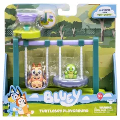 Bluey: Juego de parque con figura de Bingo y Tortuga