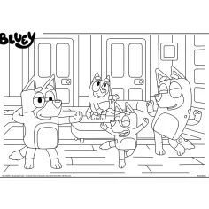 imagen de Bluey y sus amigos 2 en 1 rompecabezas maxi de 4x48 piezas y libro para colorear 35x25cm - Lisciani 4